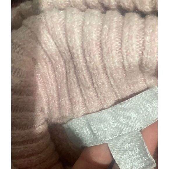 Womens PINK Chelsea.28 Turtleneck Sweater SZ M WOOL Blend Ribbed Medium - Picture 4 of 14